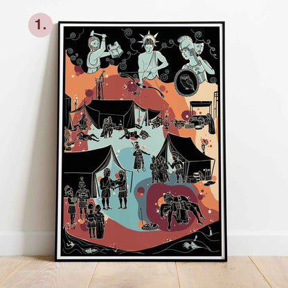 The Iliad, Three Part Print Set