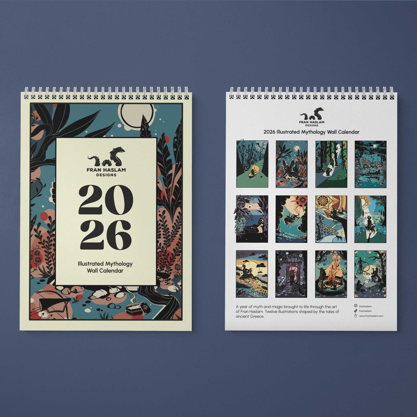 Illustrated A4 Mythology Calendar 2026