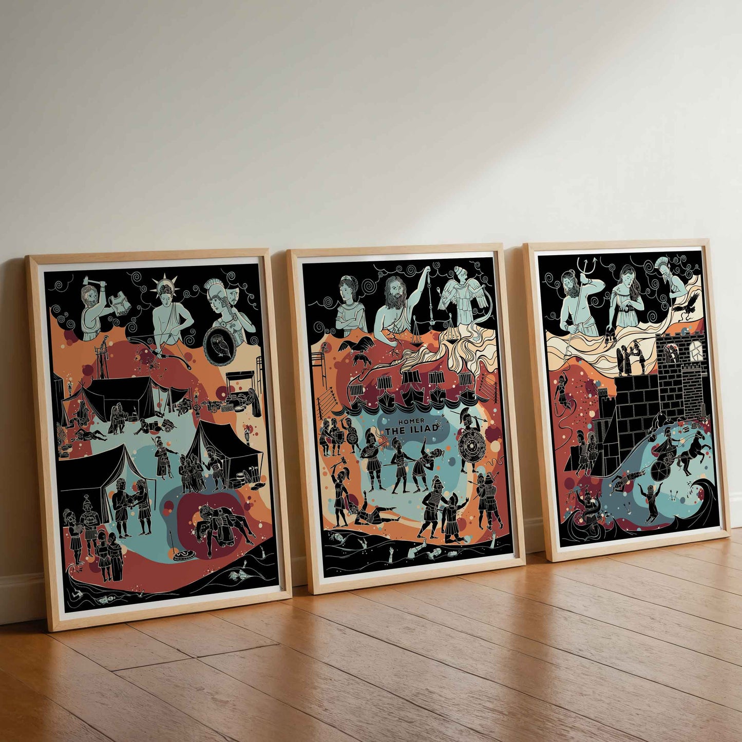 The Iliad, Three Part Print Set
