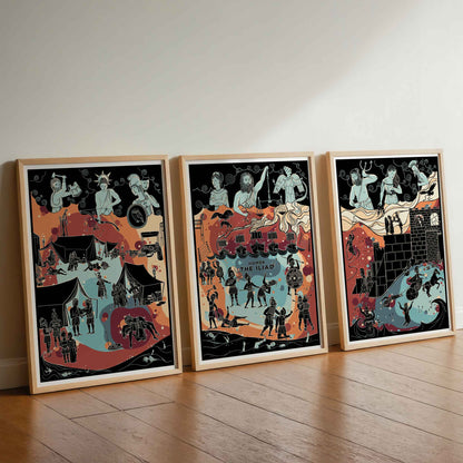 The Iliad, Three Part Print Set