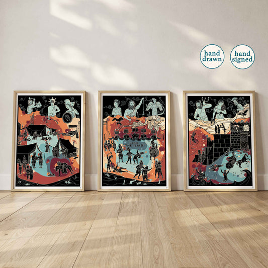 The Iliad, Three Part Print Set