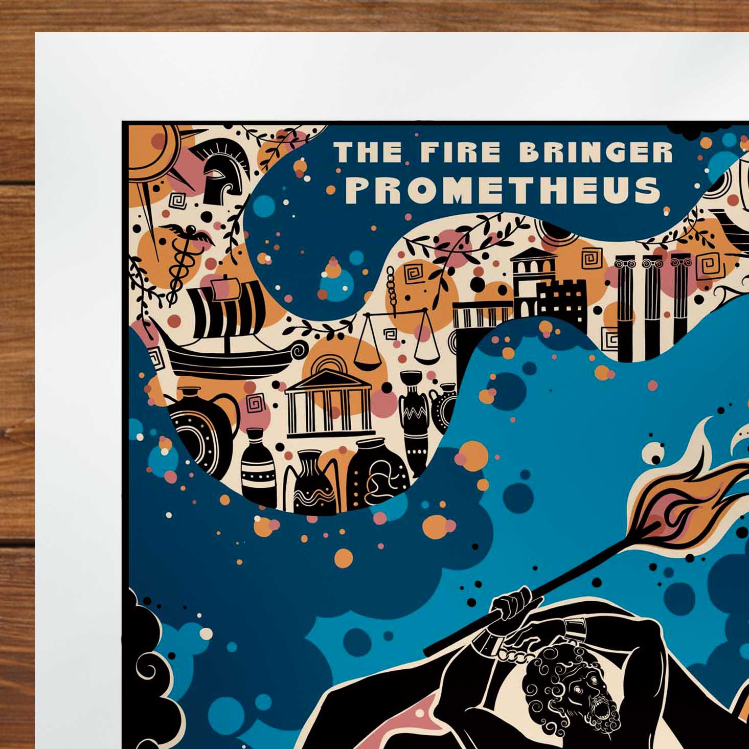 Prometheus, The Fire Bringer: Greek Mythology Wall Art by Fran