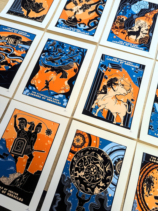 The Labours of Heracles, 12 Print Bundle Set